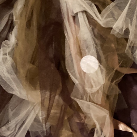 Girls Santa Reindeer Tulle Brown Layered dress 7/8 - Picture 5 of 6